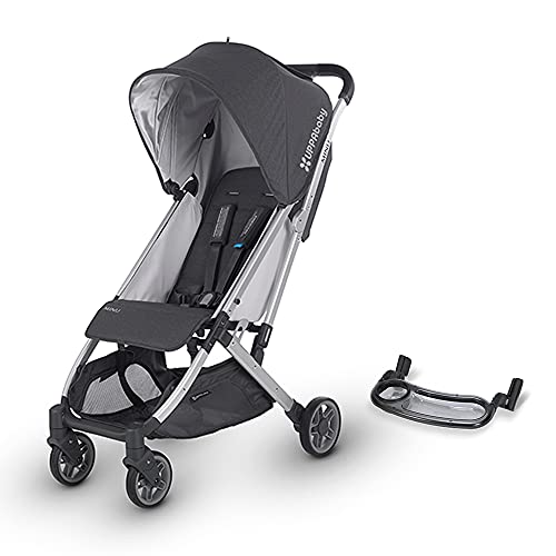 UPPAbaby Minu Stroller - Jordan (Charcoal Melange Silver Black Leather) + Snack Tray for Minu