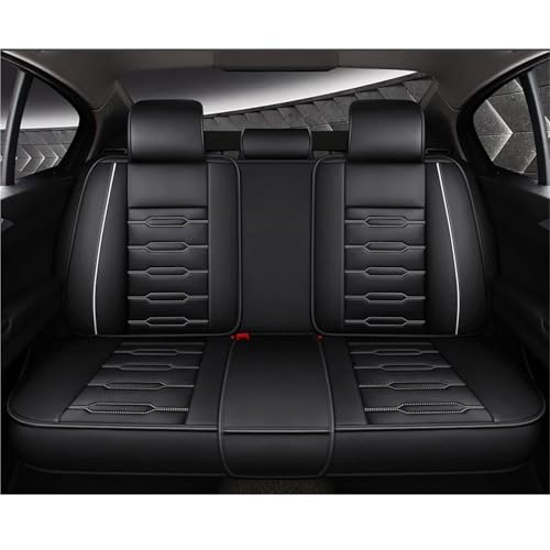Housse de siège de voiture en cuir Lada Vesta SW, confort premium noir et blanc