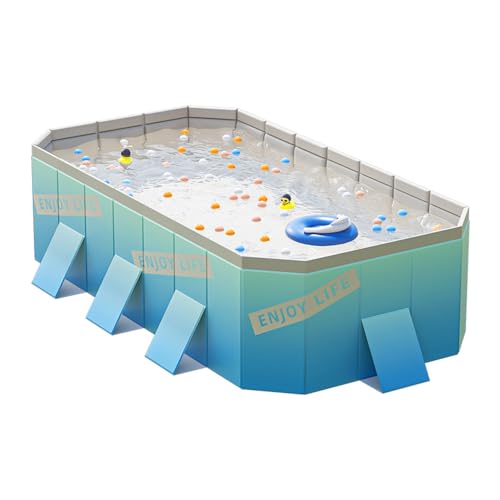 Fayelong Piscine Pliable en PVC Coque en Plastique Rigide pour Adulte Piscine Portable Home Garden Backyard Piscine Gonflable (2.1m/83in)