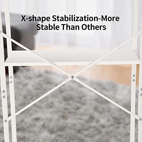 Plohee Over The Toilet Storage Shelf, 3-Tier Bathroom Organizer Space Saver, Free-Standing Above Toilet Rack Metal Bathroom Shelves (White) #TOP6