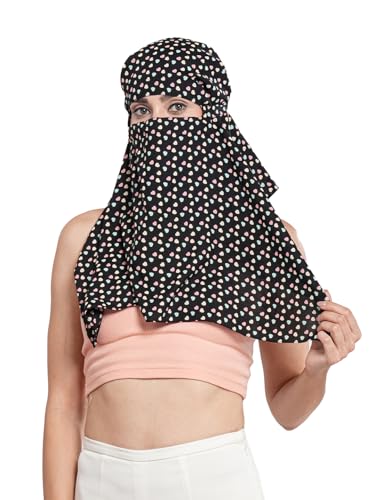 Image of Multipurpose Mask Cum Scarf for Women Cotton I Face Cover for Women I Sun Protection and Summer Wear Scarf