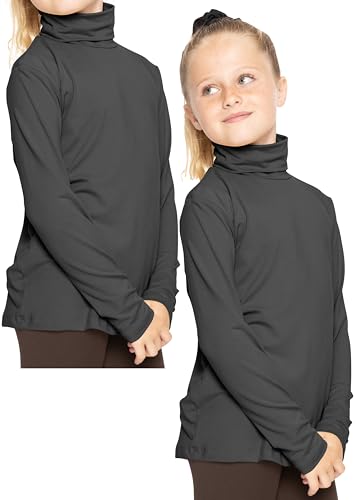 Image of STRETCH IS COMFORT Girl's Oh So Soft Long Sleeve Turtleneck | Youth Size 2-16
