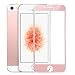 SUPTMAX iPhone SE Screen Protector, iPhone SE 5S Glass Screen Protector Edge to Edge [9H Hardness][Scratch-resistant] Apple iPhone SE/5/5S/5C Tempered Glass (Rose Gold)