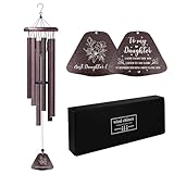 Coolertaste Mothers Day for Daughter Gifts from Mom, Best Daughters Ever 32' Wind Chimes, Birthday Gifts for Daughter, Christmas Birthday Presents for Her from Dad, Daughters Graduation Gift Ideas