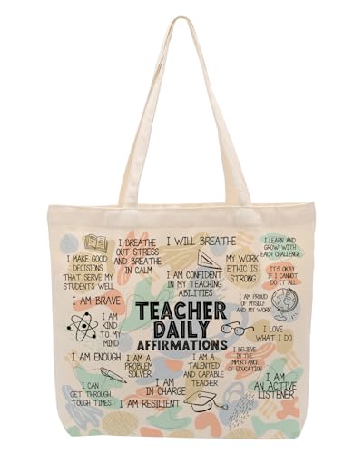 Teacher Gifts, Teacher Daily Affirmations Canvas...