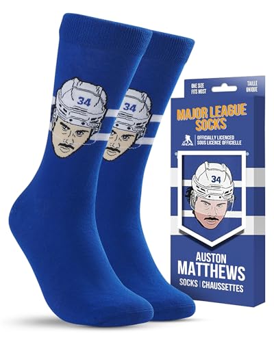 La Mejor Lista de Ropa de Hockey sobre hielo para Hombre Top 10. 50 Calcetines de la Major League – NHL TORONTO ARPLE LEAFS - Calcetines de hockey para adultos, calcetines de hockey sobre hielo para hombres y mujeres, talla 7-13, Auston Matthews...