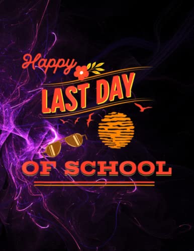 Notebook: Teacher Last Day of School Vintage Sunset 140 Pages 8.5''x11'' in DotLine