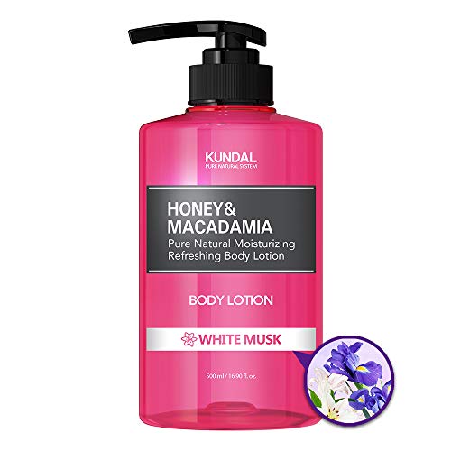 Lotion hydratante KUNDAL après la douche pour un moment bien-être au musc blanc