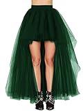 MisShow Adult A-line Tulle Skirt Bridesmaid Petticoat Tutu for Women Dark for St. Patrick's Day Skirts Dresses Dark Green