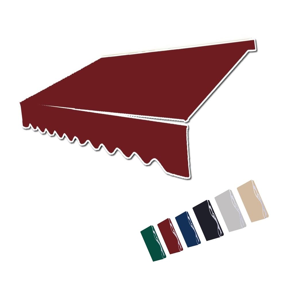 Housse de store extérieur rouge 400x300 cm pour une terrasse accueillante et protégée