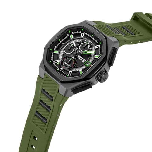 Image of Kenneth Cole Reaction Black Dial Chronograph Watch for Men - KRWGO0070105