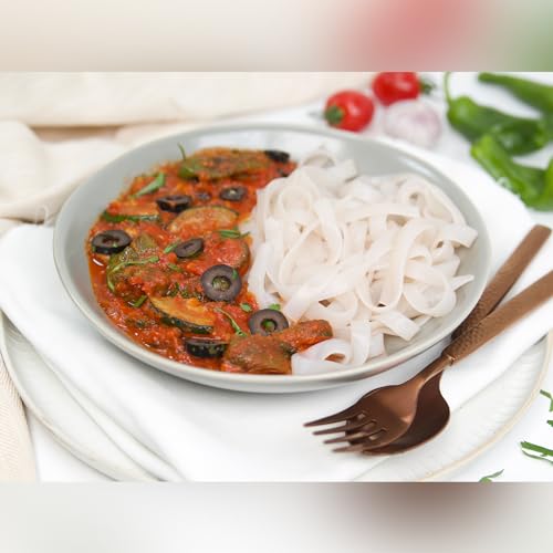 Shileo Lower-Carb Fettuccine Nudeln 1kg aus Konjakmehl | getrocknet anstatt eingelegt - richtig lecker | Glutenfreie Nudeln mit 50% weniger Kalorien und Kohlenhydraten für Figurbewusste,