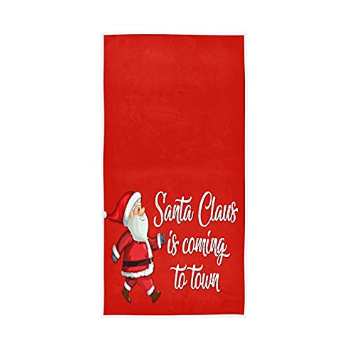 Red Santa Claus Soft Hand Towels For Bathroom 30X15,Decorative Merry Christmas Kitchen Dish Fingertip Towels Washcloth For Guest Gift Home Family #TOP27