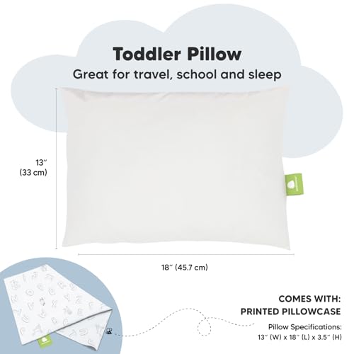 image for KeaBabies Toddler Pillow with Pillowcase - 13x18 My Little Dreamy Kids