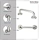 KOTARBAU® Wannengriff 200 mm Silber Halter Badewannengriff Duschgriff Wandgriff Wandhalter Wandmontage Haltegriff für Senioren Badezimmer Badehilfe