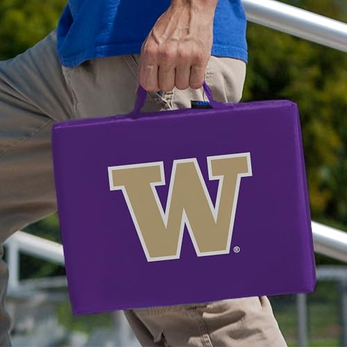 logo brands ncaa washington huskies unisex adult bleacher stadium cushion one size purple