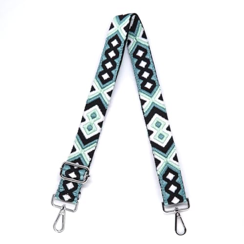 Image of S&loyoe Silver bucklePurse Straps Replacement Crossbody Bag Strap Adjustable Wide Guitar Straps for Handbags 1.5inch (Diamond 03 silver)