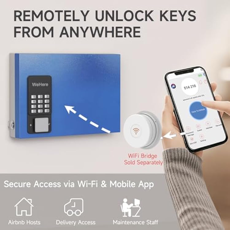 WeHere 16-Key Key Lock Box Wall Mount Smart Key Nepal | Ubuy