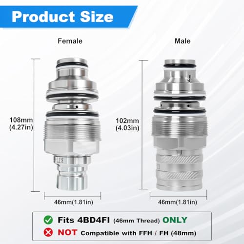 Image of 6679837 6680018 Hydraulic Coupler Set Compatible with Bobcat