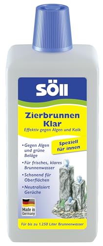 Söll 83691 ZierbrunnenKlar 500 ml - effektiver Zierbrunnenreiniger, Brunnenreinigung für Zimmerbrunnen Dekobrunnen, gegen Algen und Kalk