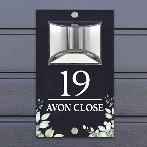 Custom Signs Solar House Number Sign