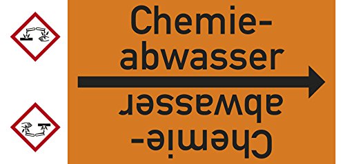 LEMAX® Rohrleitungsband Chemieabwasser,DIN 2403,ab Ø 15mm,orange/schwarz,33m/Rolle