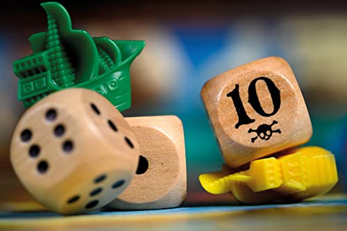 Asmodee - JAMAÏCA – Jeu de Société Familial pour Enfants Dès 8 Ans – Course au Trésor Entre Bateaux Pirates - Remporter Le Plus Gros Magot d'or – 2 à 6 Joueurs – 30 Min – en Français