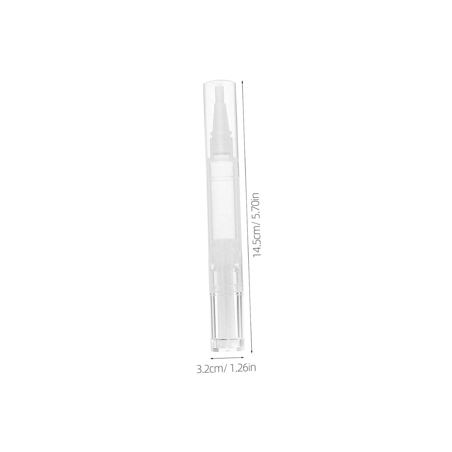 VICASKY Refillable Nail Cuticle Oil Brush Pen Set, 5pcs 5ml Twist Pens with Brush Tip for Nail Care and Makeup Application
