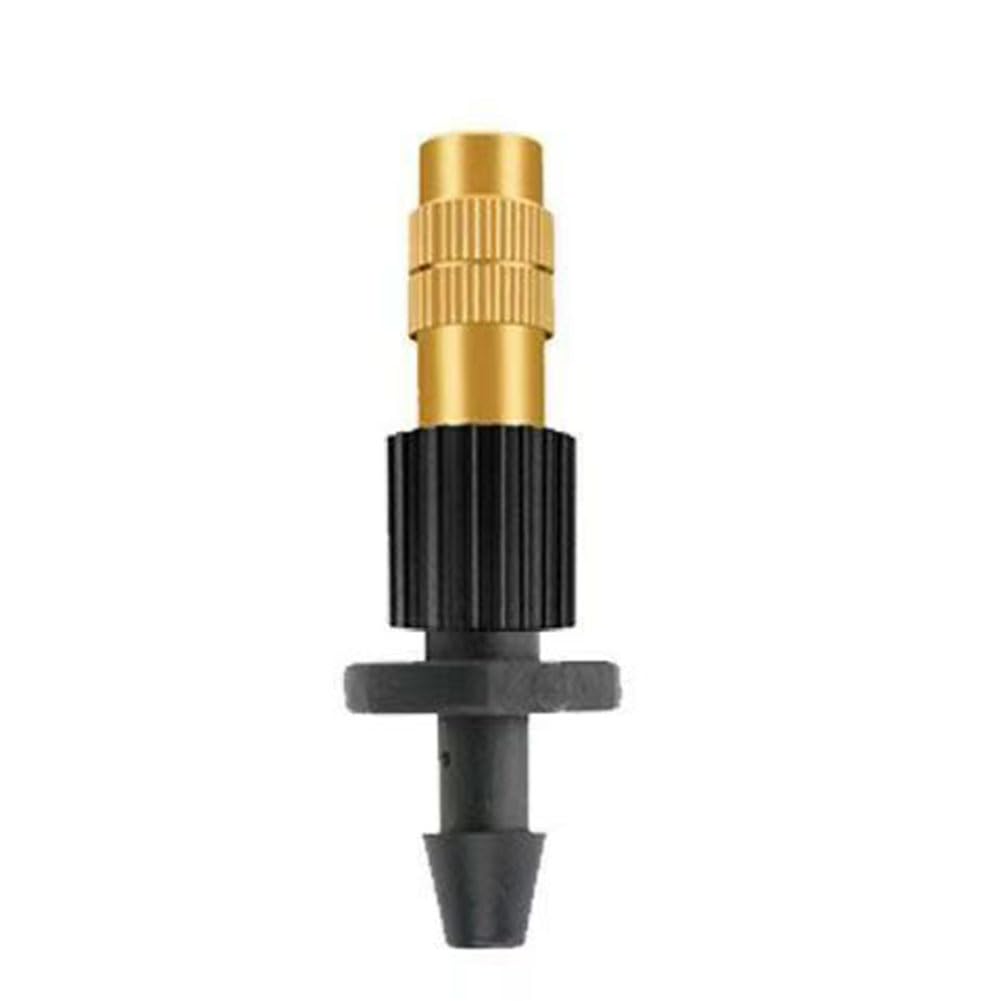 HVMBEUGOS Brass Spray Nozzle,Adjustable Copper Atomizing Nozzles Drip Irrigation Sprayer Garden for Outdoor Cooling Spray System 20pcs Brass Nozzle + Single Barb