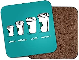 Funny Coffee Coaster - Monday Work Drinks Beverages Joke Fun Drink #19146