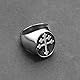 Lorraine Kreuz Ring Herren Silber Edelstahl Crux Vera Siegelring Größe 59