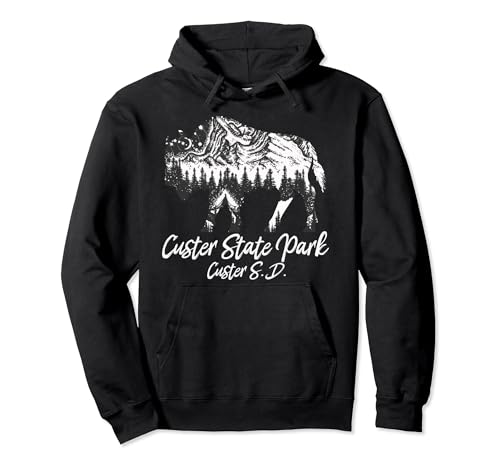 Custer State Park Green South Dakota Bisonte Regalos Para Hombres Sudadera con Capucha