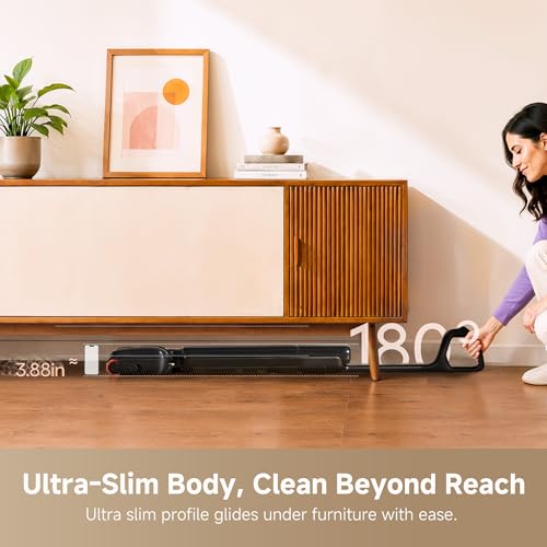DREAME Aero Wet Dry Vacuum Cleaner, All-in-ONE Vacuum Mop for Wet & Dry Messes, 0 Hair Residue Great for Pet Owners, One-Press Self-Clean, 180 Lie Flat, 35mins Runtime for Hard Floor Cleaning - image 3