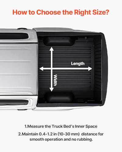 VEVOR ausziehbarer Ladeflächen-Organizer (1905 x 1220 mm) Ladeflächen-Aufbewahrungsschublade mit 453,6 kg Tragkraft & 6 beweglichen Ringen zur Sicherung, ausziehbares Fach für Trucks Schwarz