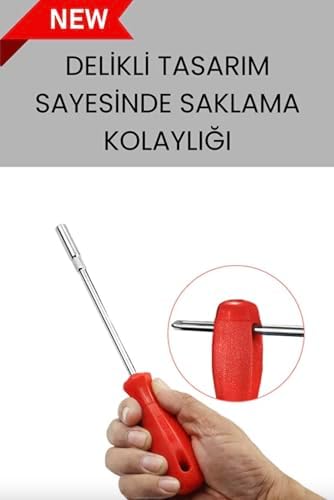9 Parça Lokma Tornavida Seti | 6–14 mm Lokma Uçlu Tornavida Takımı | Dayanıklı Çelik Gövde | Tamir ve Bakım İçin Çok Amaçlı Set - Görsel 2
