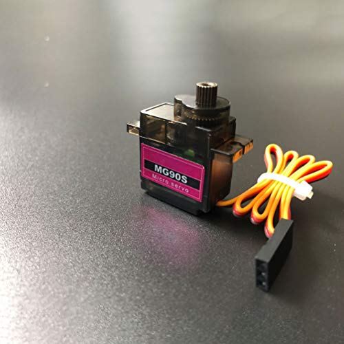 Toyvian 10Pcs Mg90s Micro Servo Motor Mini 9G Micro Servo de Metal Engrenado Compatível para Arduino