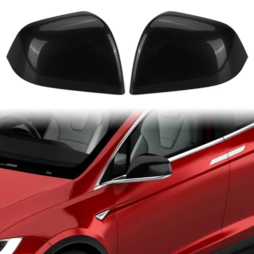 Gloss Carbon Fiber Mirror Cover Cap Replace for 2019-2024 Tesla Model Y by sportuli - Used condition - US$17.00