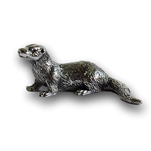 Otter, hallmarked sterling silver animal ornament