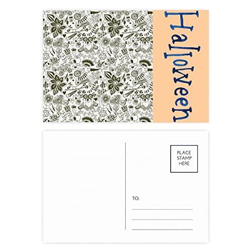 Cartes d'Halloween animaux fruits noir et blanc pour votre décoration de table