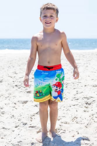 Super Mario Nintendo Mario Luigi Yoshi Toddler Boys Swim Trunks Multicolor 4T #TOP1