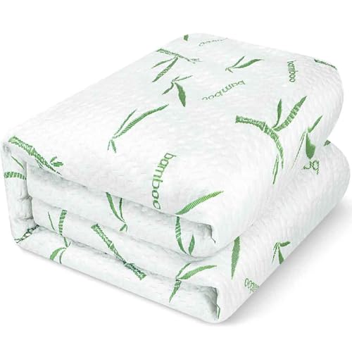 La Mejor Selección de Cubrecolchones de fibra los 5 mejores. 43 Cubrecolchón Protector de Cama de Bambú Impermeable 3D Transpirable y Lavable | Hecho en México por Colchones Dorm® | 18 Certificaciones Internacionales (Matrimonial)