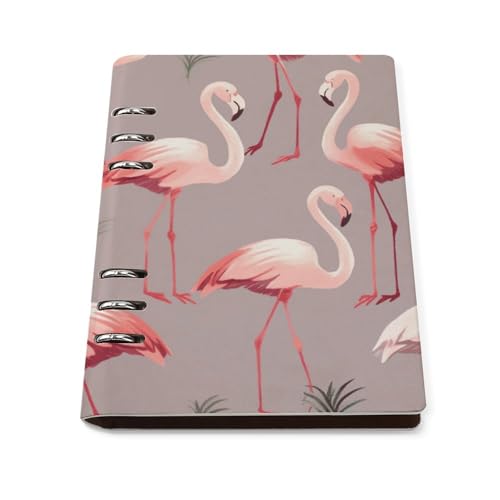 Cuaderno recargable A5 de 6 anillas con diseño plano de 180 grados para escritura cómoda