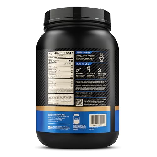 Optimum Nutrition Gold Standard 100% Casein Proteinpulver, Geschmack Chocolate Supreme, 924g, 24 Portionen