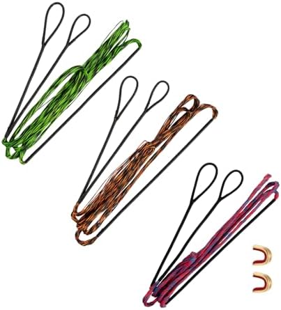 Deerseeker Archery Bowstring Set with 2 Nocking Points Dacron Recurve Bow String Replacement 12, 14, 16 Strands for Traditional Longbow Bow Shooting 48-70 inches Deerseeker Archery Bowstring Set with 2 Nocking Points Dacron Recurve Bow String Replacement 12, 14, 16 Strands for Traditional Longbow Bow Shooting 48-70 inches