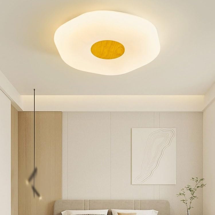 Elegant and Fashionable LED 3 Color Dimmable Round Bedroom Ceiling Lamps Creative Personality Cream Style Iron Art Flush Mount Lighting Indoor for Dining Room Living Hotel image 3