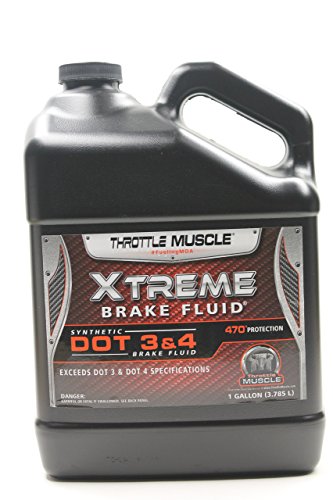 Throttle Muscle TM3463 - Xtreme Synthetic Dot 3 / Dot 4 On and Off Road Extreme Race Performance Brake Fluid 1 Gallon…