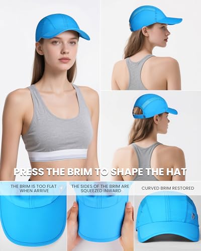 Image of YANIKY Quick-Dry Running Hat for Men & Women Cooling Hat UPF 50+ Thin Baseball Cap Lightweight Breathable Mesh Sport Hats