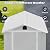 Greesum 4x8FT Plastic Storage Shed with Floor, Resin Outdoor Storaged Sheds with Lockable Door, All Weather Tool Shed with Window and Vent, Easy Assembly for Garden, Patio, Backyard, Light Gray