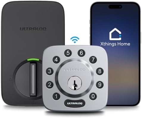 ULTRALOQ U-Bolt WiFi Smart Lock with Door Sensor, Smart Keypad De...