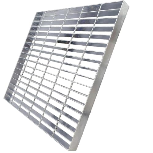 Image of Galvanized Steel Drain Grate, Driveway Channel Cover 24x24 in